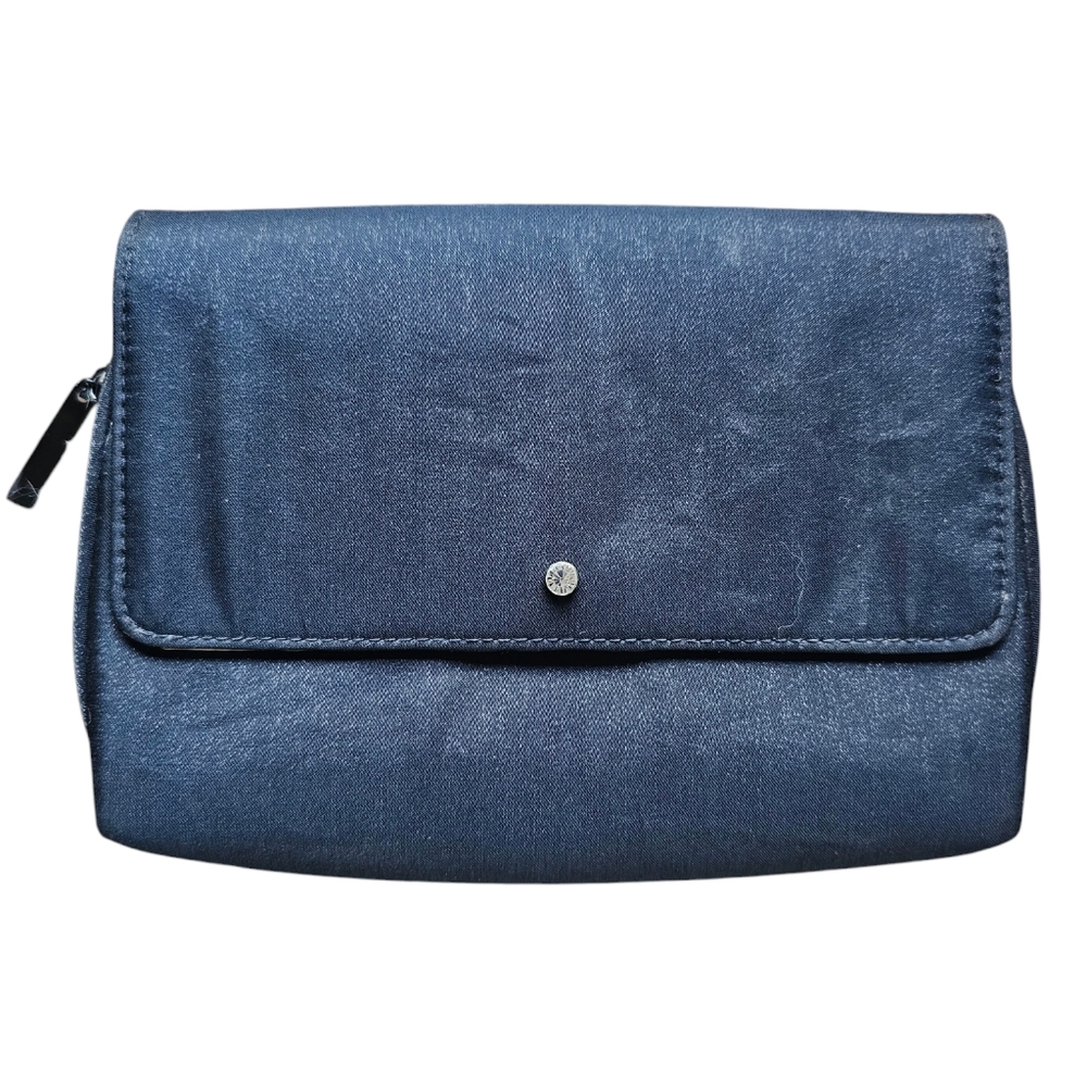 Swarovski elegant minimalist black Swarovski stone‎ on a front pouch